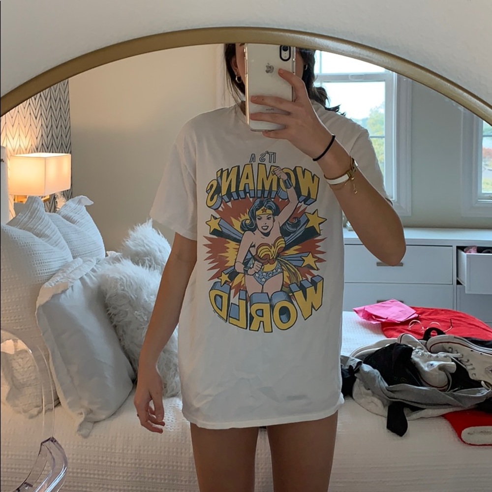 It’s a woman’s world tshirt from urban outfitters